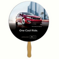 Circle Special Shape Fan w/ Wood Stick